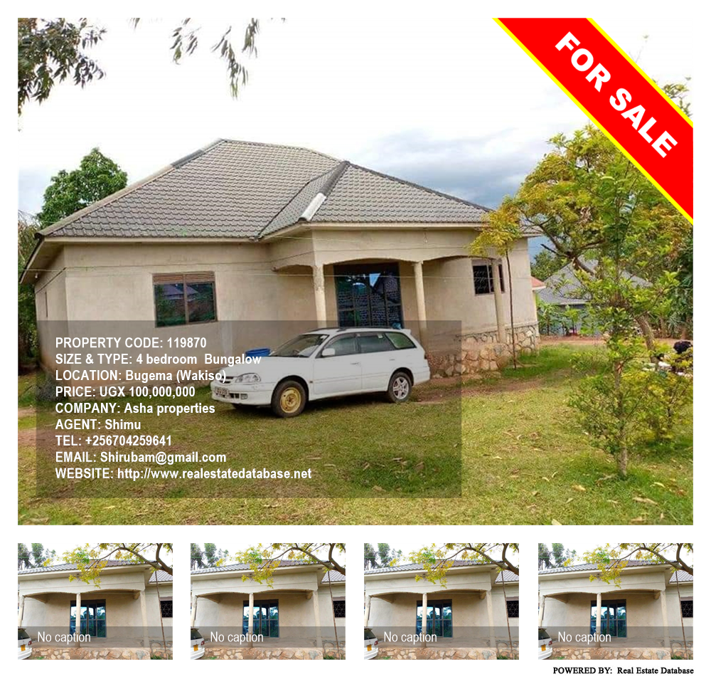 4 bedroom Bungalow  for sale in Bugema Wakiso Uganda, code: 119870