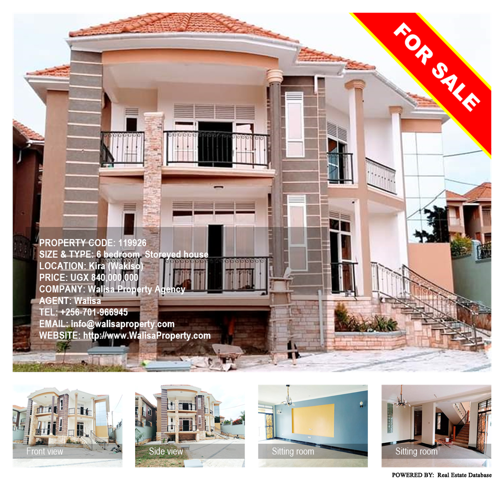 6 bedroom Storeyed house  for sale in Kira Wakiso Uganda, code: 119926