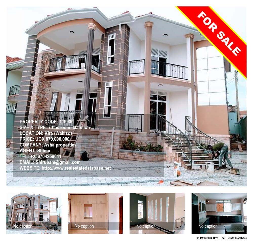 7 bedroom Mansion  for sale in Kira Wakiso Uganda, code: 119930