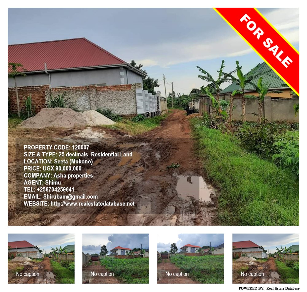 Residential Land  for sale in Seeta Mukono Uganda, code: 120007