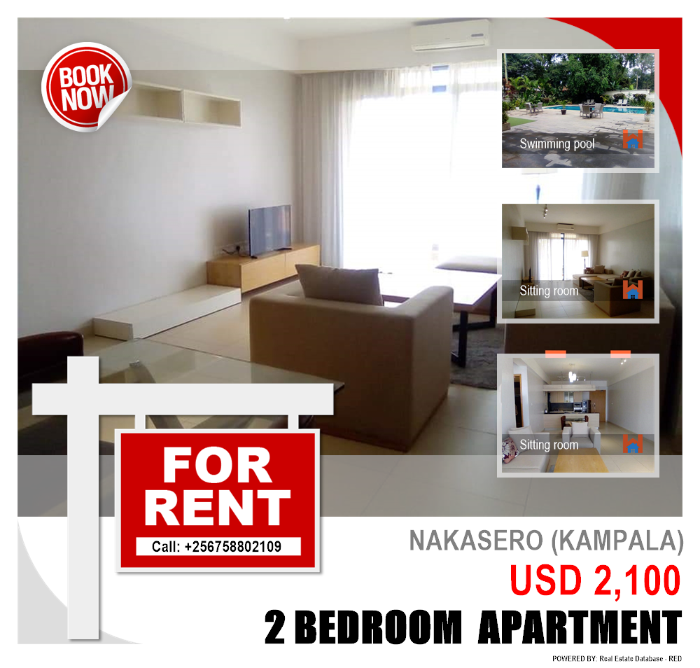 2 bedroom Apartment  for rent in Nakasero Kampala Uganda, code: 120029