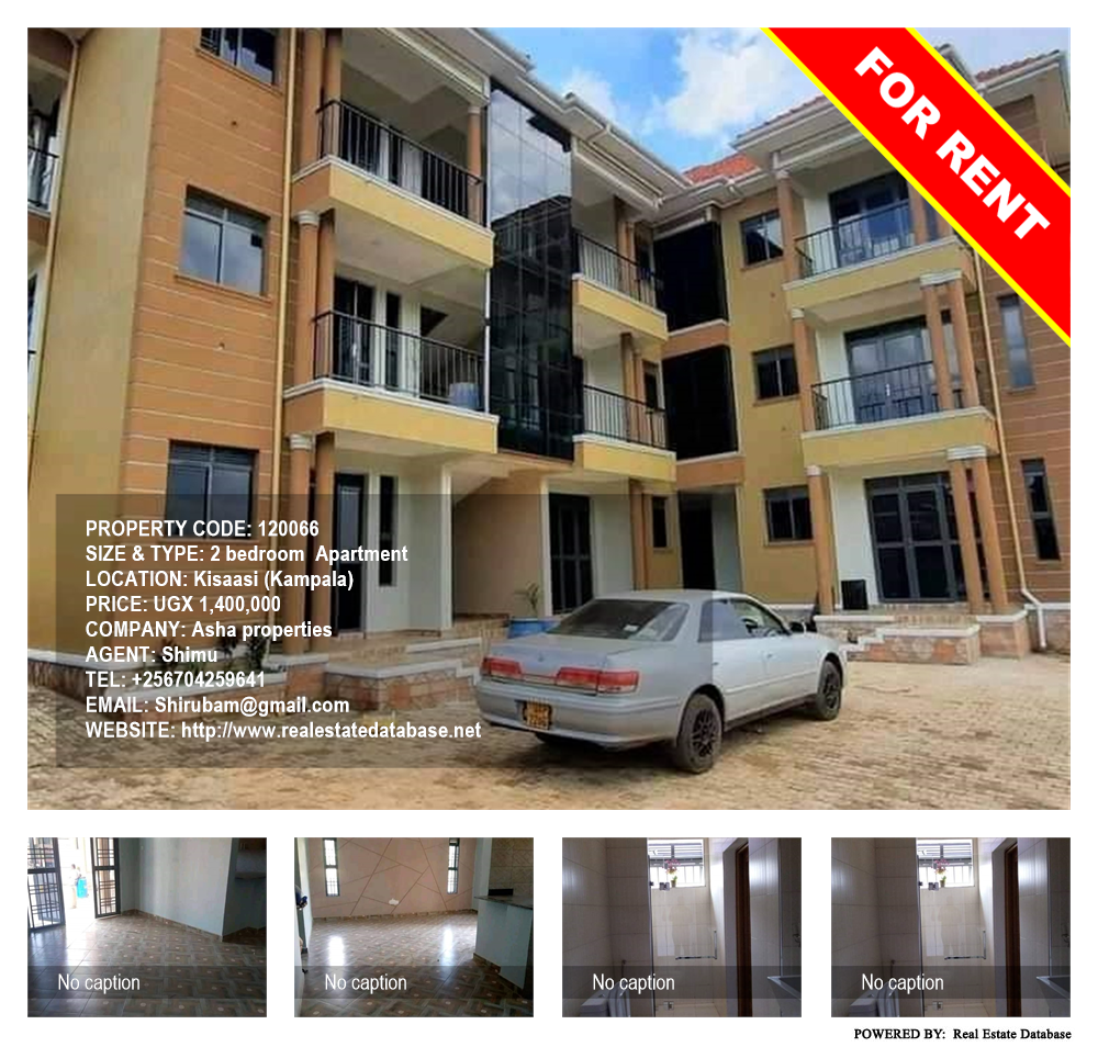 2 bedroom Apartment  for rent in Kisaasi Kampala Uganda, code: 120066