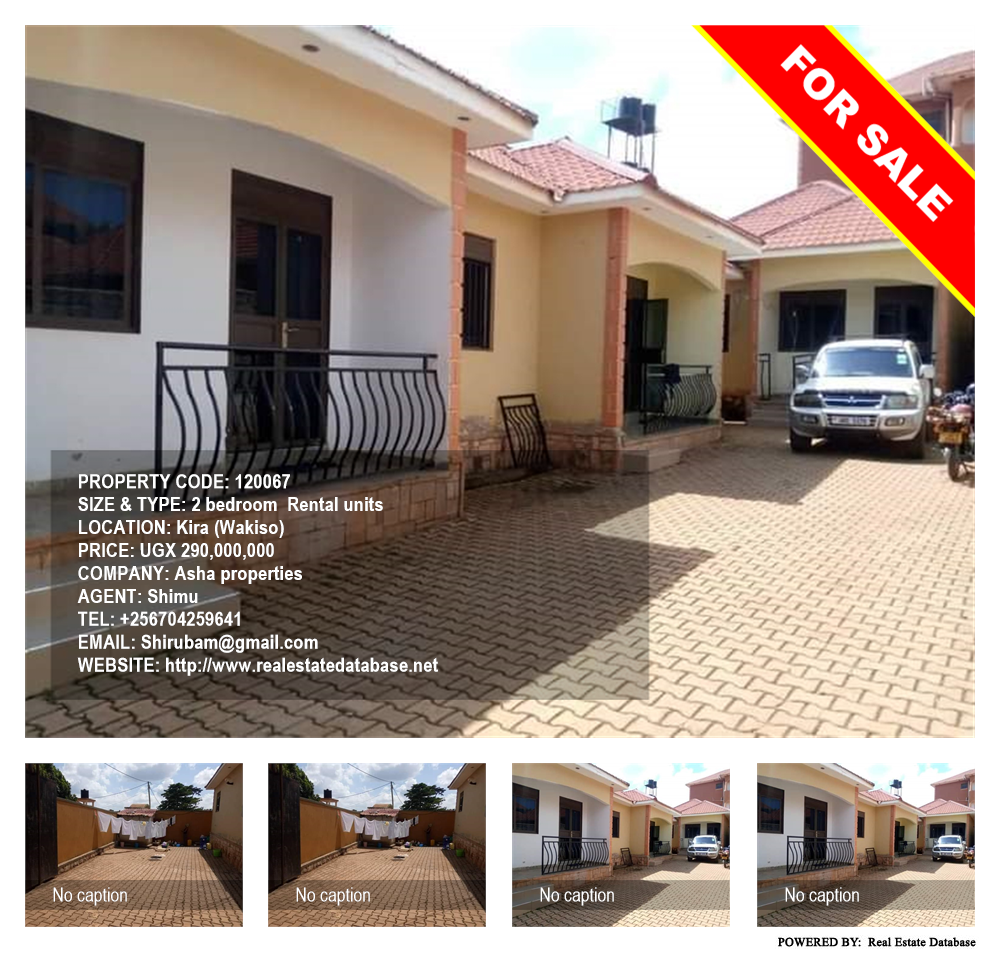 2 bedroom Rental units  for sale in Kira Wakiso Uganda, code: 120067