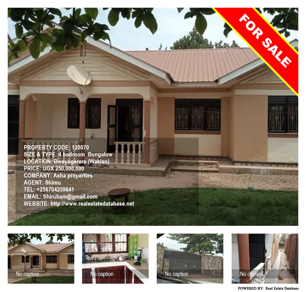 4 bedroom Bungalow  for sale in Bweyogerere Wakiso Uganda, code: 120070