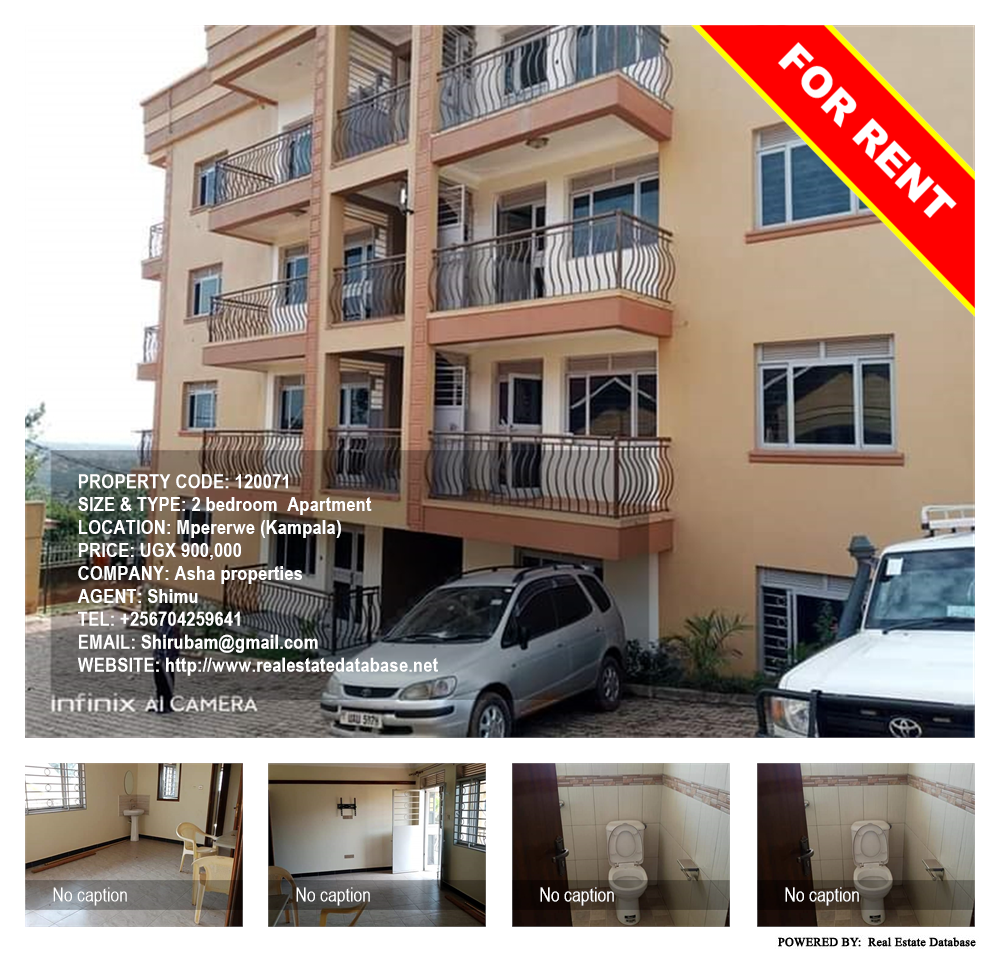 2 bedroom Apartment  for rent in Mpererwe Kampala Uganda, code: 120071