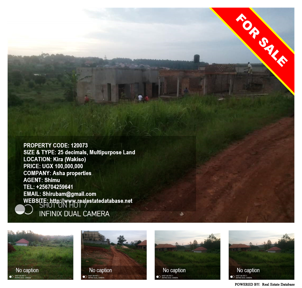Multipurpose Land  for sale in Kira Wakiso Uganda, code: 120073