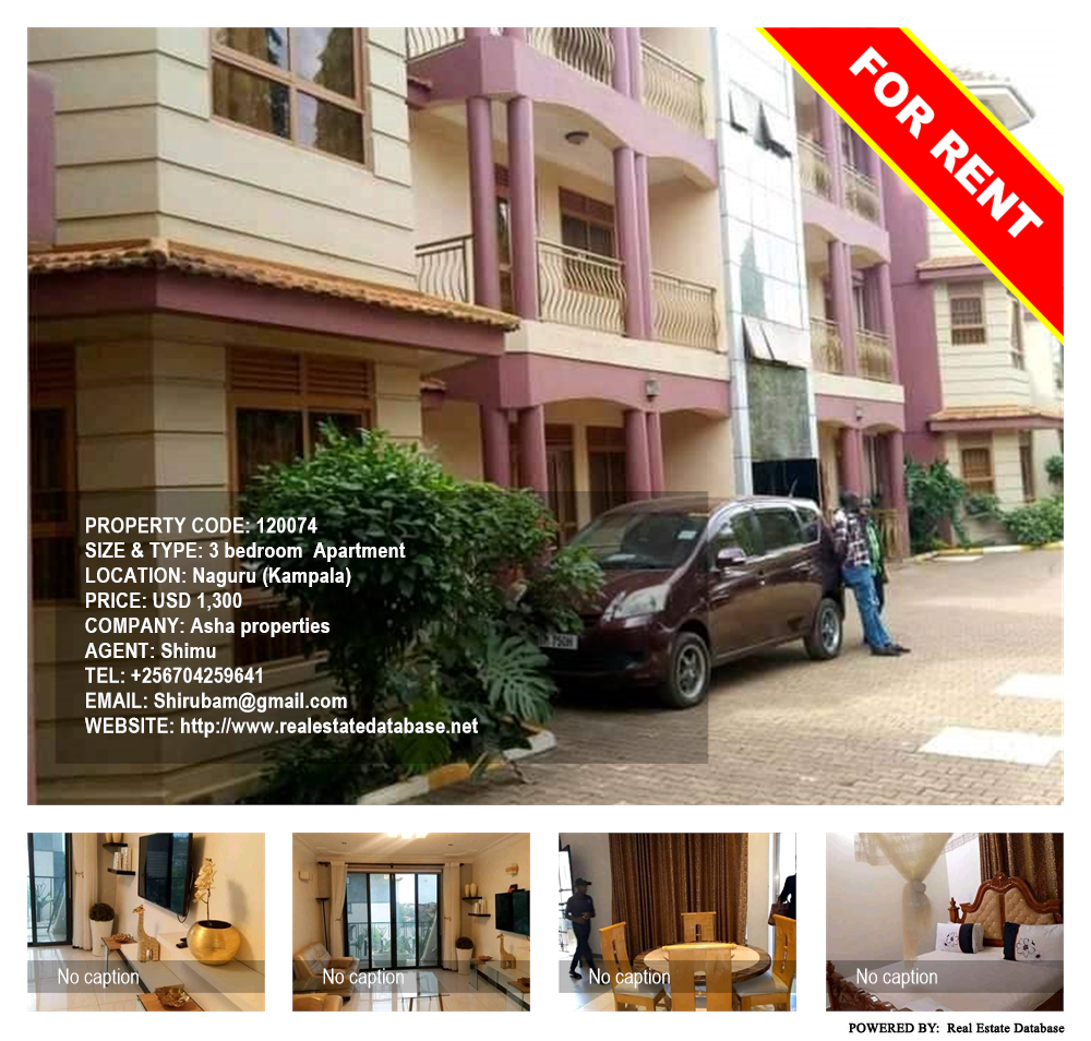 3 bedroom Apartment  for rent in Naguru Kampala Uganda, code: 120074