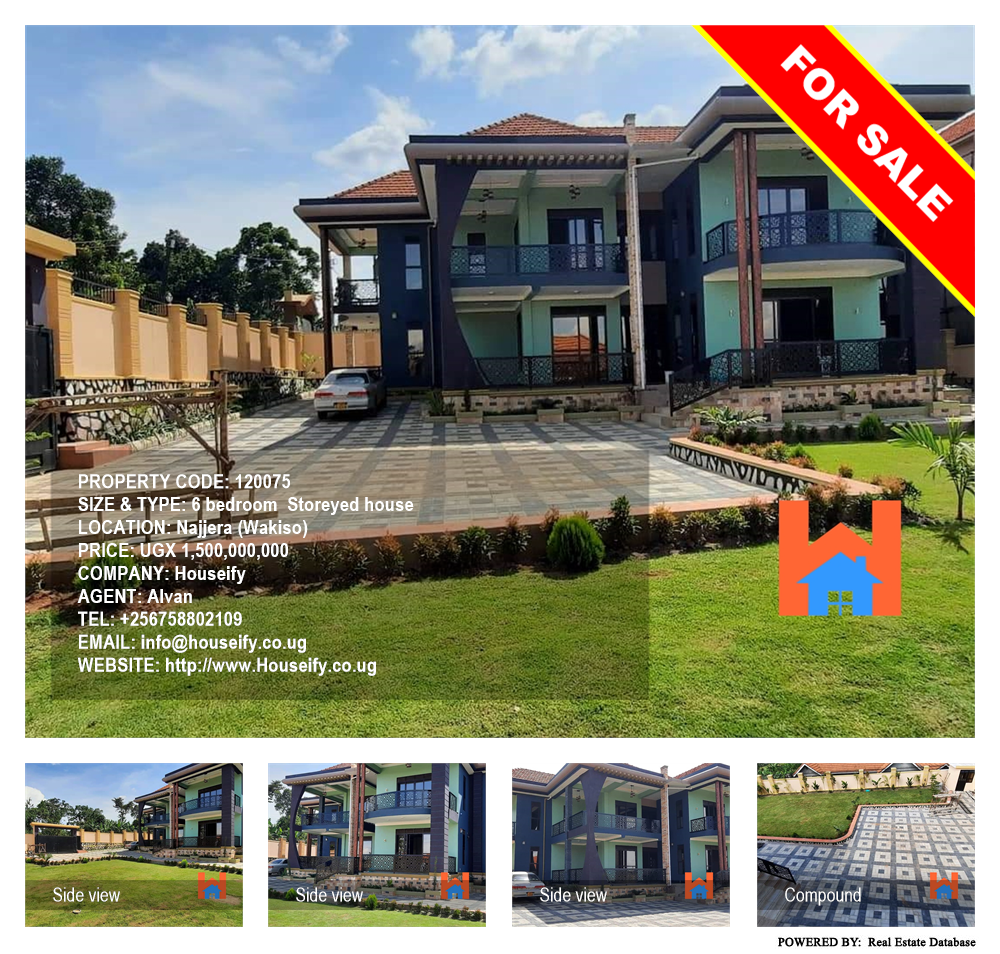6 bedroom Storeyed house  for sale in Najjera Wakiso Uganda, code: 120075