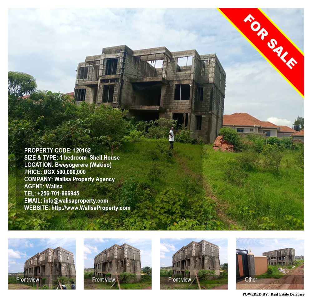 1 bedroom Shell House  for sale in Bweyogerere Wakiso Uganda, code: 120162