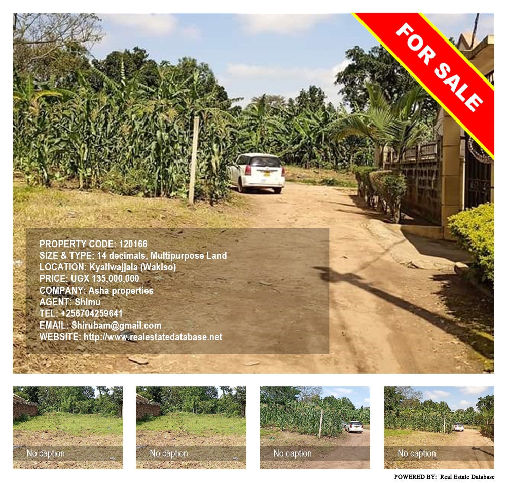 Multipurpose Land  for sale in Kyaliwajjala Wakiso Uganda, code: 120166