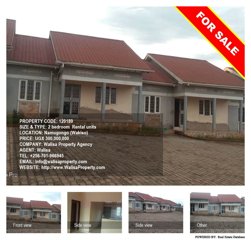 2 bedroom Rental units  for sale in Namugongo Wakiso Uganda, code: 120189