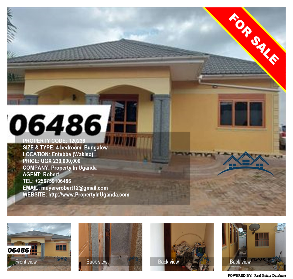 4 bedroom Bungalow  for sale in Entebbe Wakiso Uganda, code: 120236
