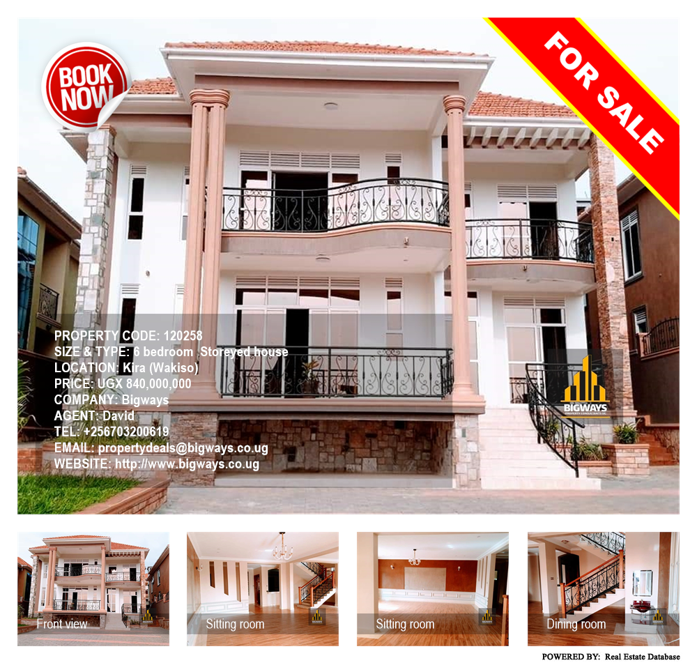 6 bedroom Storeyed house  for sale in Kira Wakiso Uganda, code: 120258