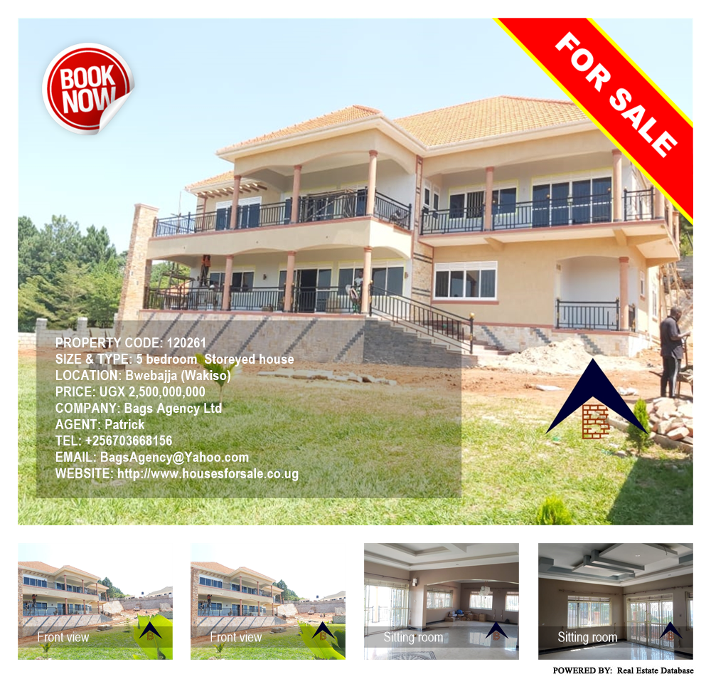 5 bedroom Storeyed house  for sale in Bwebajja Wakiso Uganda, code: 120261