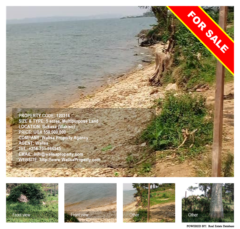Multipurpose Land  for sale in Bukasa Wakiso Uganda, code: 120314