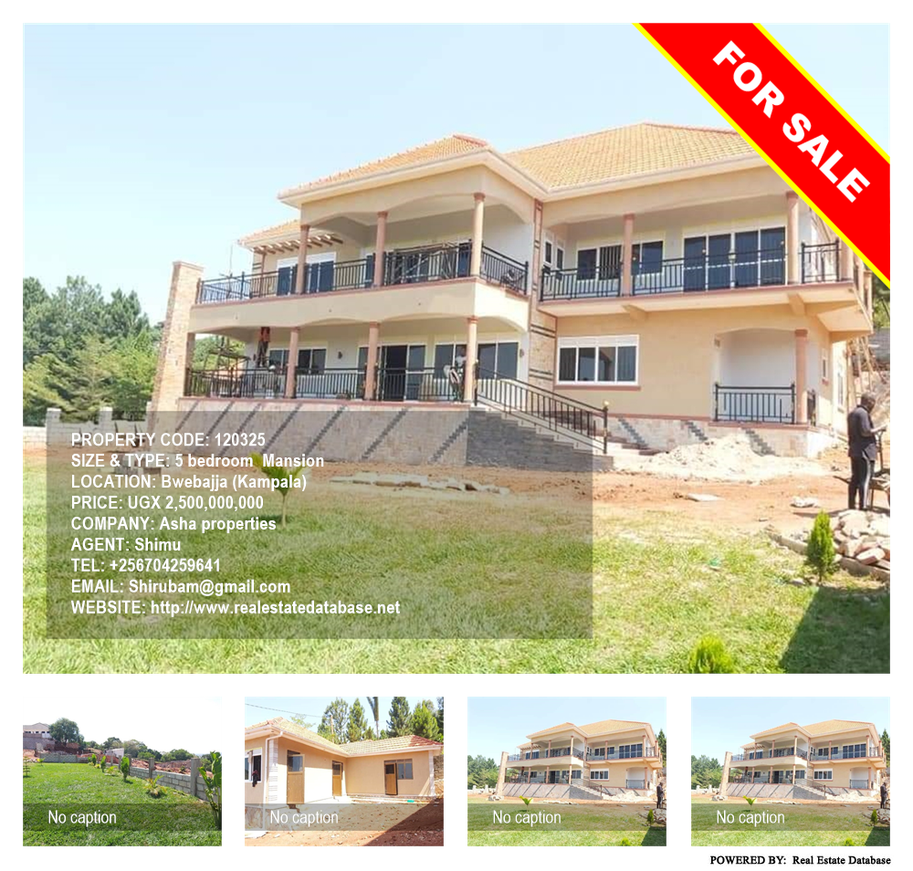 5 bedroom Mansion  for sale in Bwebajja Kampala Uganda, code: 120325