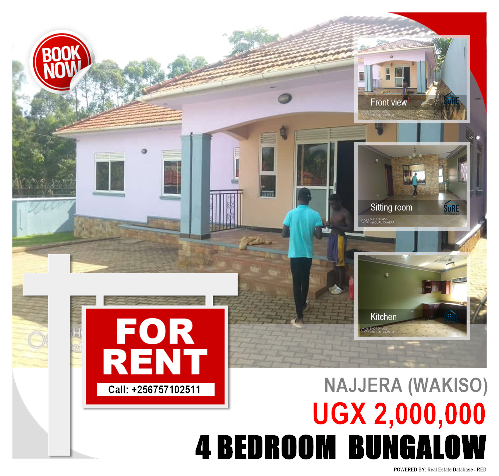 4 bedroom Bungalow  for rent in Najjera Wakiso Uganda, code: 120338