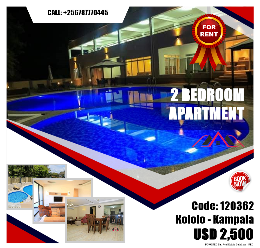 2 bedroom Apartment  for rent in Kololo Kampala Uganda, code: 120362