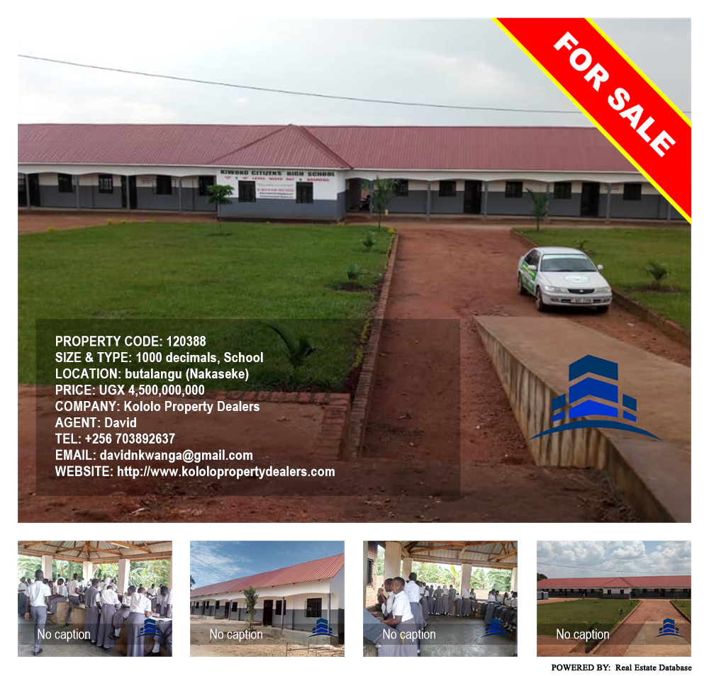 School  for sale in Butalangu Nakaseke Uganda, code: 120388