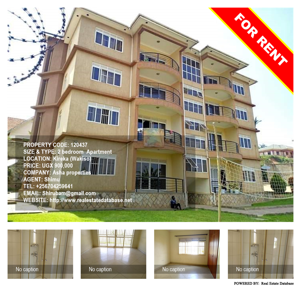 2 bedroom Apartment  for rent in Kireka Wakiso Uganda, code: 120437