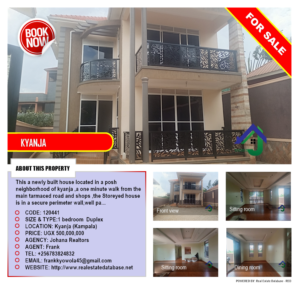 1 bedroom Duplex  for sale in Kyanja Kampala Uganda, code: 120441
