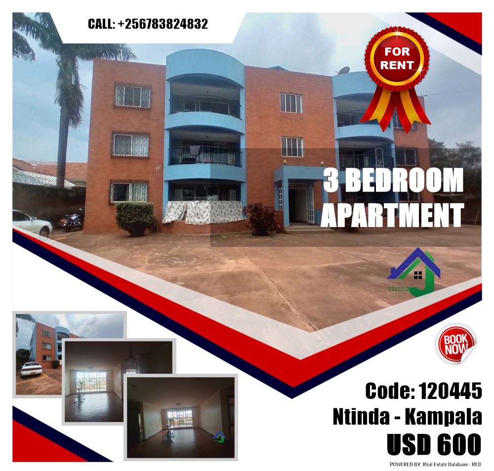 3 bedroom Apartment  for rent in Ntinda Kampala Uganda, code: 120445