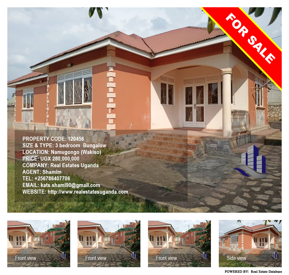 3 bedroom Bungalow  for sale in Namugongo Wakiso Uganda, code: 120456