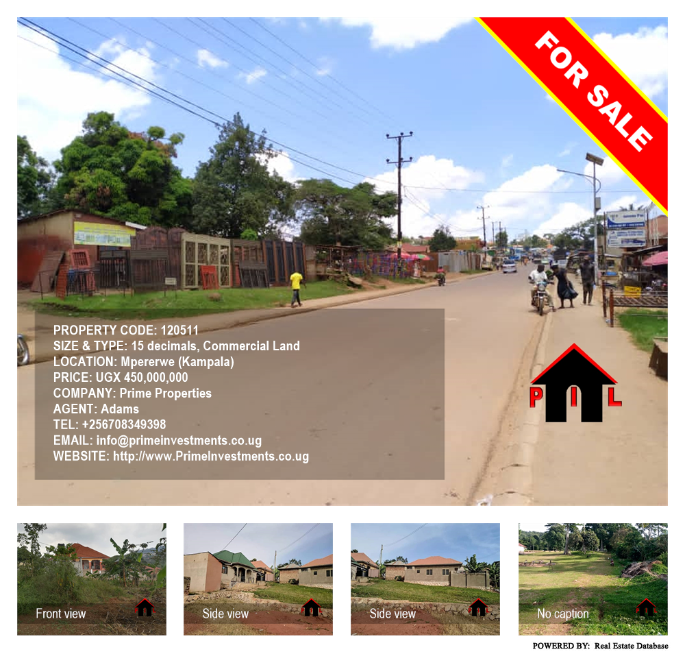 Commercial Land  for sale in Mpererwe Kampala Uganda, code: 120511