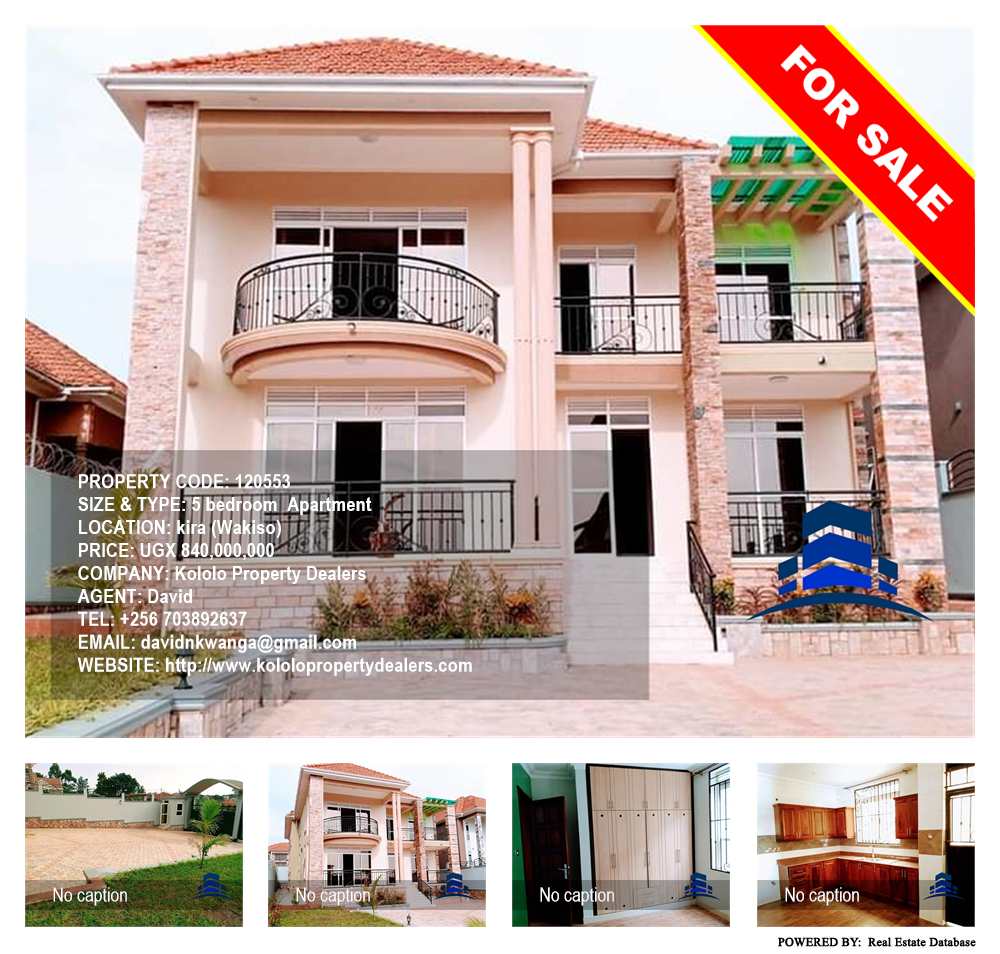 5 bedroom Apartment  for sale in Kira Wakiso Uganda, code: 120553