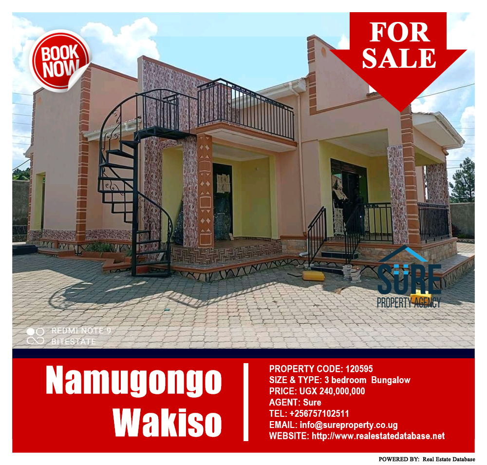 3 bedroom Bungalow  for sale in Namugongo Wakiso Uganda, code: 120595