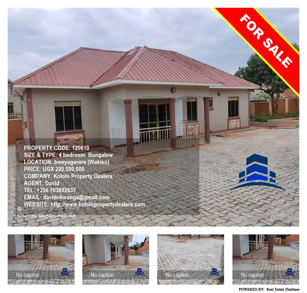 4 bedroom Bungalow  for sale in Bweyogerere Wakiso Uganda, code: 120610