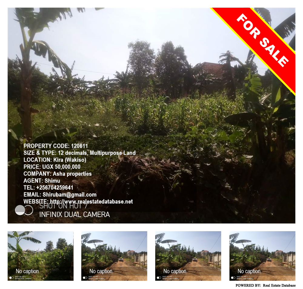 Multipurpose Land  for sale in Kira Wakiso Uganda, code: 120611