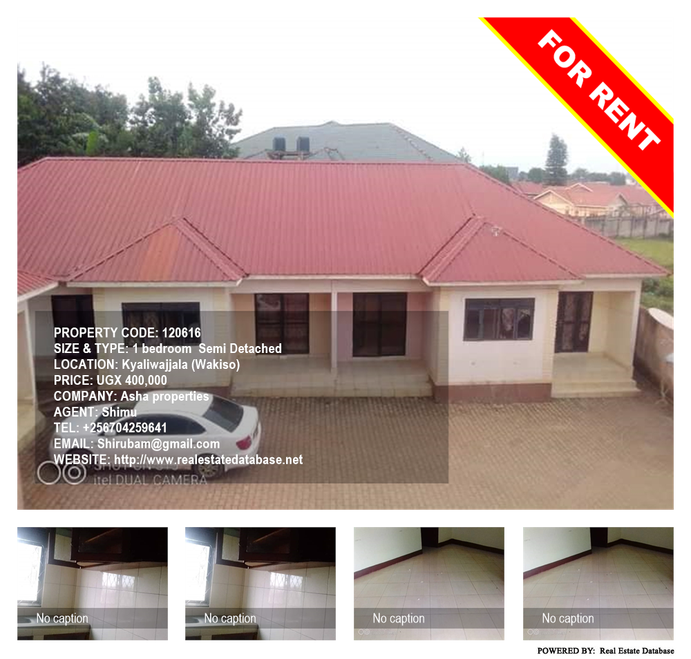 1 bedroom Semi Detached  for rent in Kyaliwajjala Wakiso Uganda, code: 120616