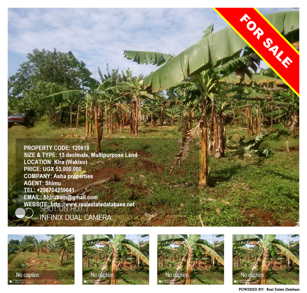 Multipurpose Land  for sale in Kira Wakiso Uganda, code: 120618