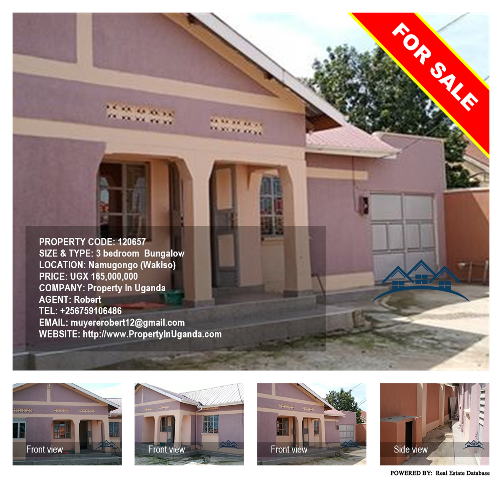 3 bedroom Bungalow  for sale in Namugongo Wakiso Uganda, code: 120657
