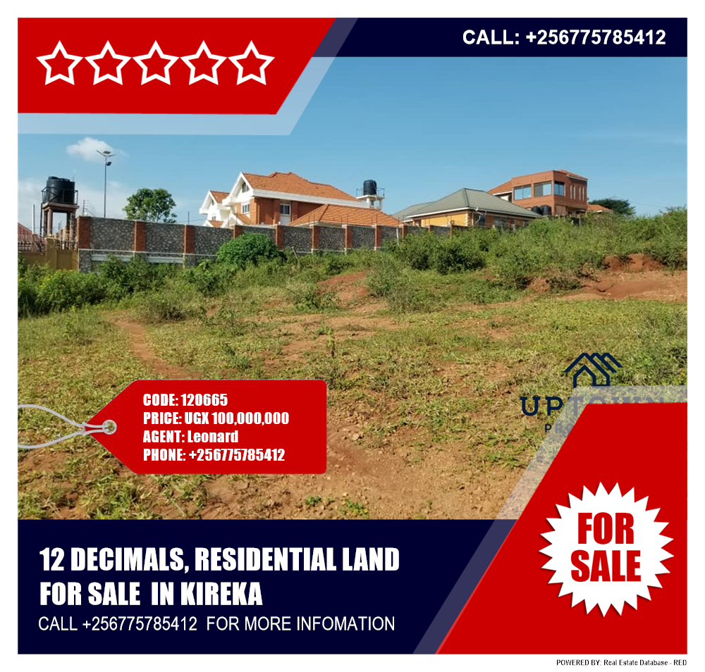 Residential Land  for sale in Kireka Kampala Uganda, code: 120665