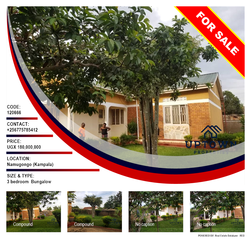 3 bedroom Bungalow  for sale in Namugongo Kampala Uganda, code: 120666