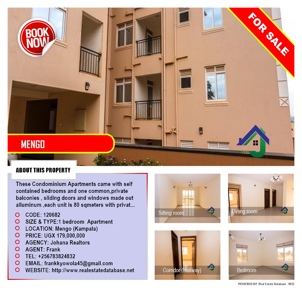 1 bedroom Apartment  for sale in Mengo Kampala Uganda, code: 120682