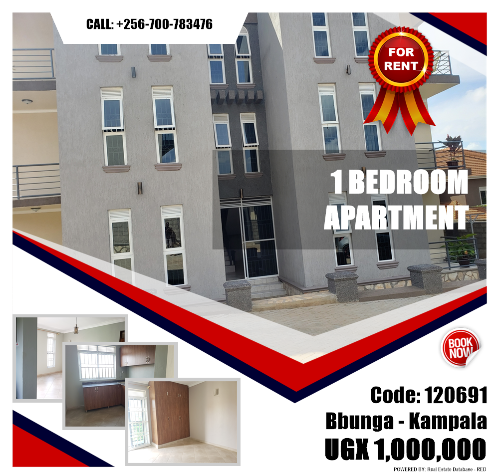 1 bedroom Apartment  for rent in Bbunga Kampala Uganda, code: 120691