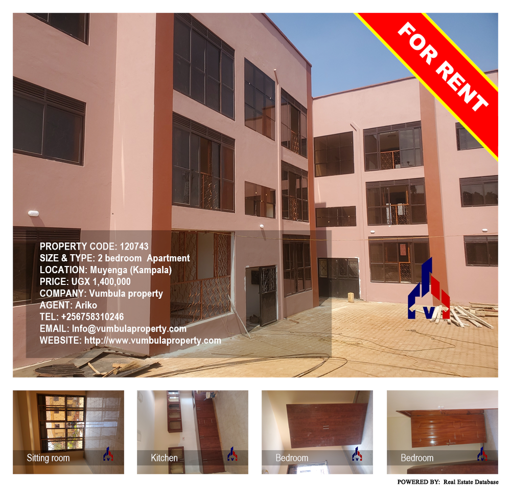 2 bedroom Apartment  for rent in Muyenga Kampala Uganda, code: 120743