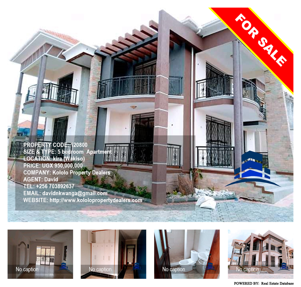 5 bedroom Apartment  for sale in Kira Wakiso Uganda, code: 120800