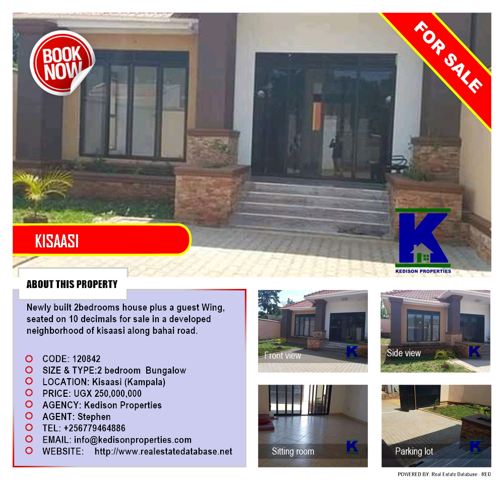 2 bedroom Bungalow  for sale in Kisaasi Kampala Uganda, code: 120842