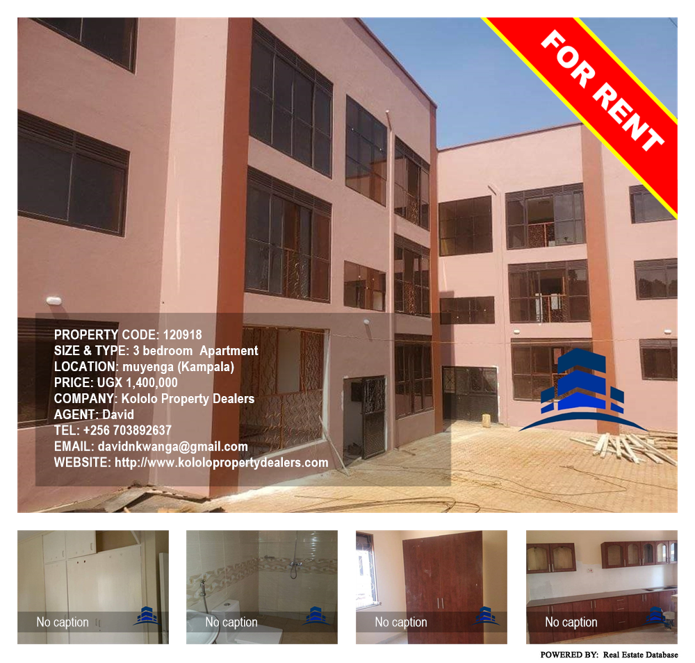 3 bedroom Apartment  for rent in Muyenga Kampala Uganda, code: 120918