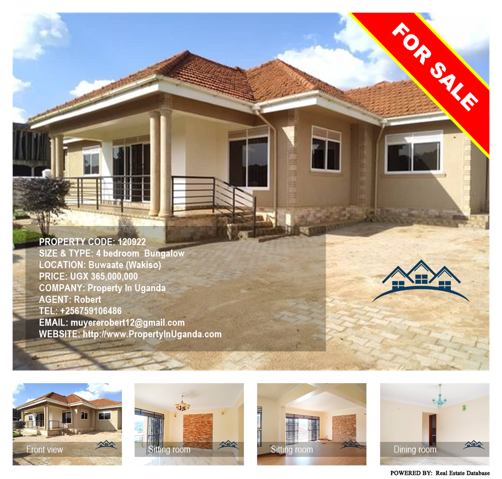 4 bedroom Bungalow  for sale in Buwaate Wakiso Uganda, code: 120922