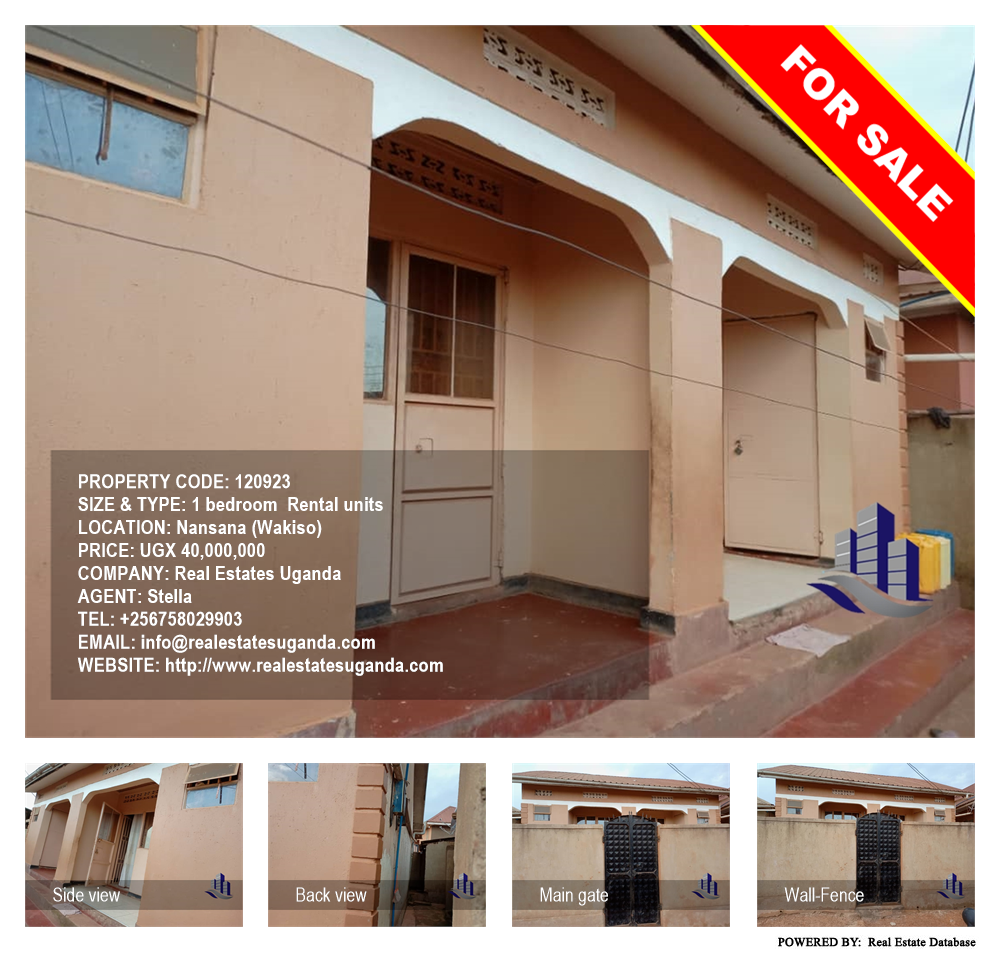 1 bedroom Rental units  for sale in Nansana Wakiso Uganda, code: 120923