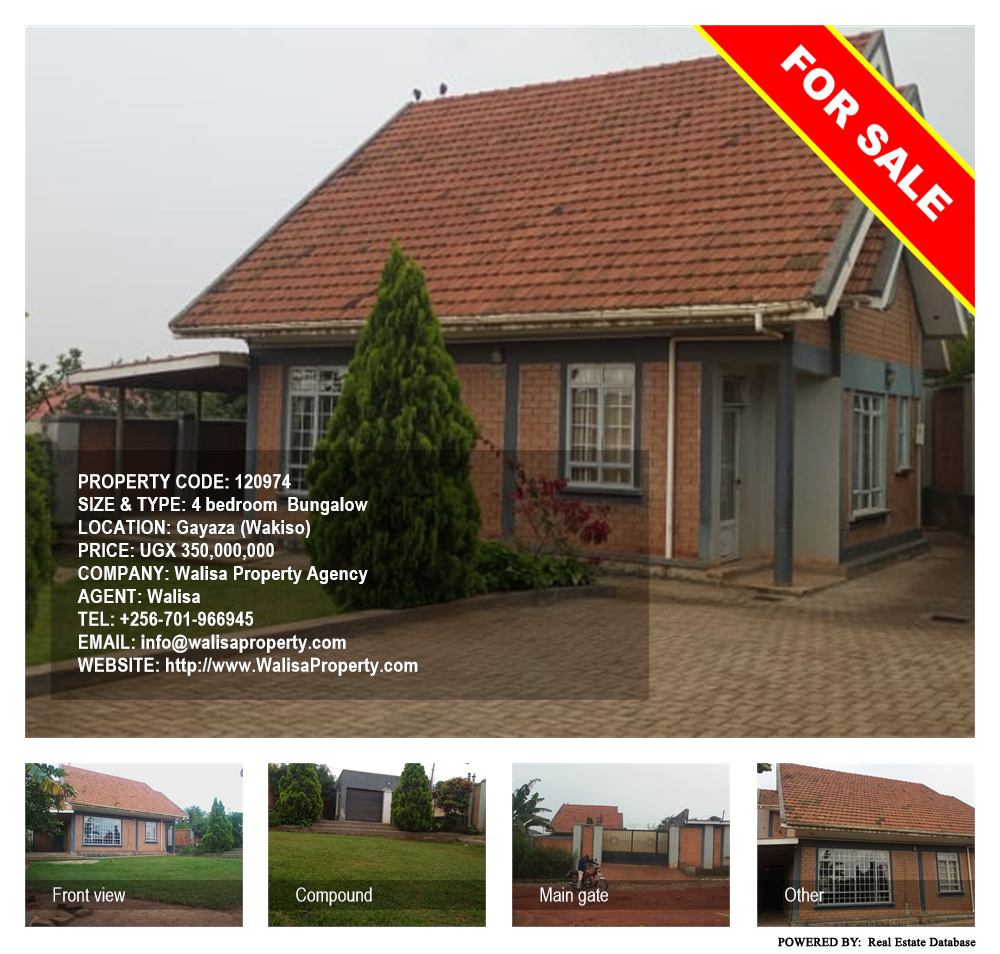 4 bedroom Bungalow  for sale in Gayaza Wakiso Uganda, code: 120974