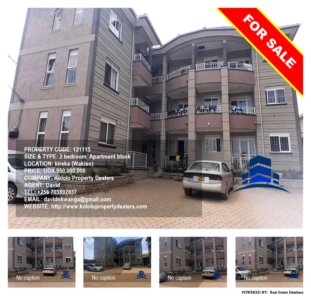 2 bedroom Apartment block  for sale in Kireka Wakiso Uganda, code: 121115