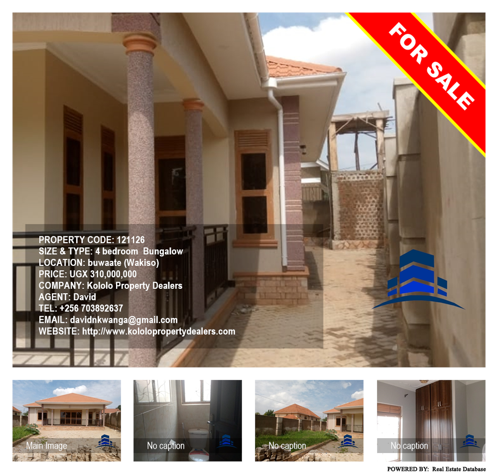 4 bedroom Bungalow  for sale in Buwaate Wakiso Uganda, code: 121126
