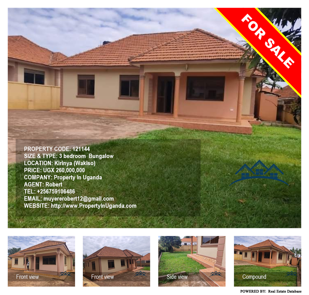 3 bedroom Bungalow  for sale in Kirinya Wakiso Uganda, code: 121144