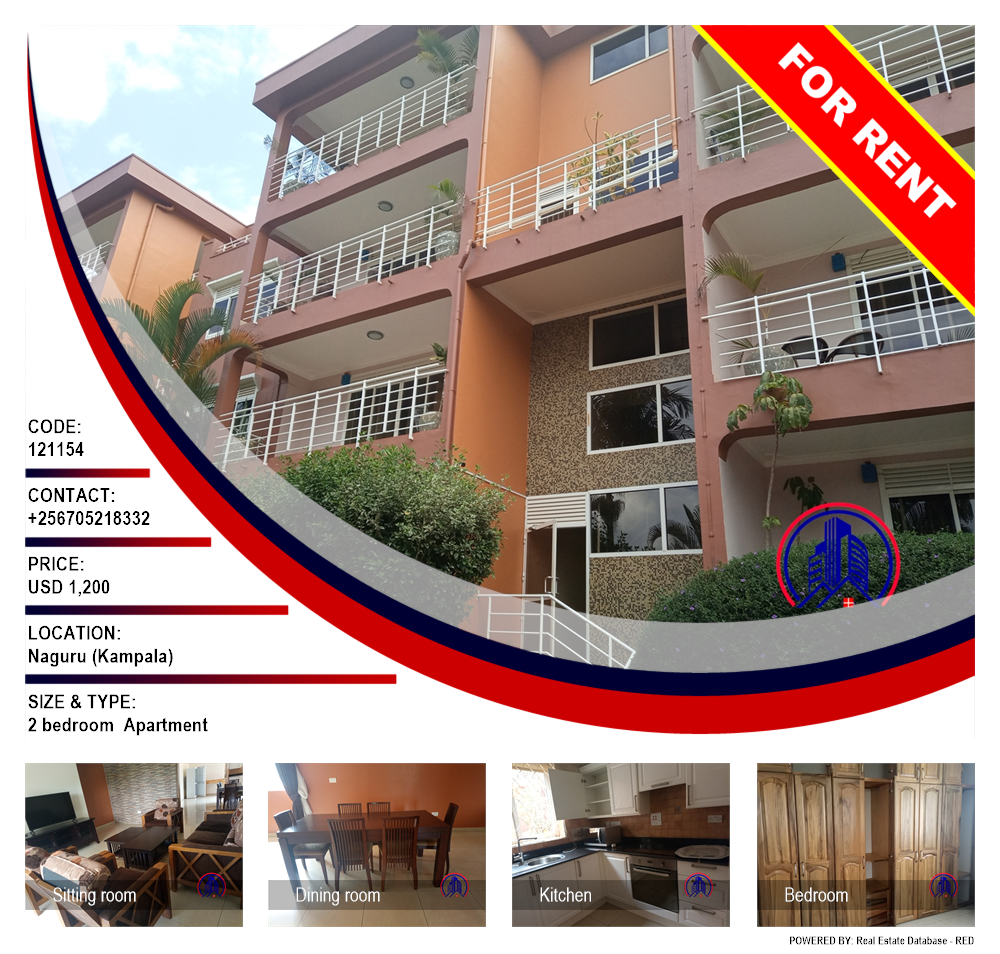 2 bedroom Apartment  for rent in Naguru Kampala Uganda, code: 121154